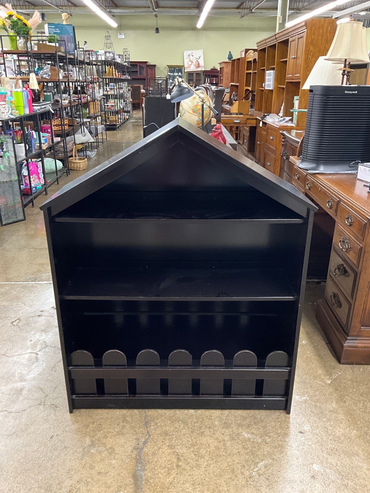 Dark Brown House Bookcase